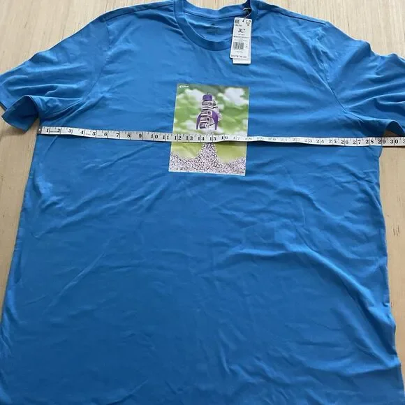 Adidas Mens T-Shirt Big Tall Boost Rocket Graphic Tee Pulse Blue 3XLT HK6760 New - Picture 5 of 10